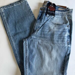 NWT!🔥Moonshine Spirit 120 Proof Slim Straight Jeans Mens 36x34 Light Wash Denim